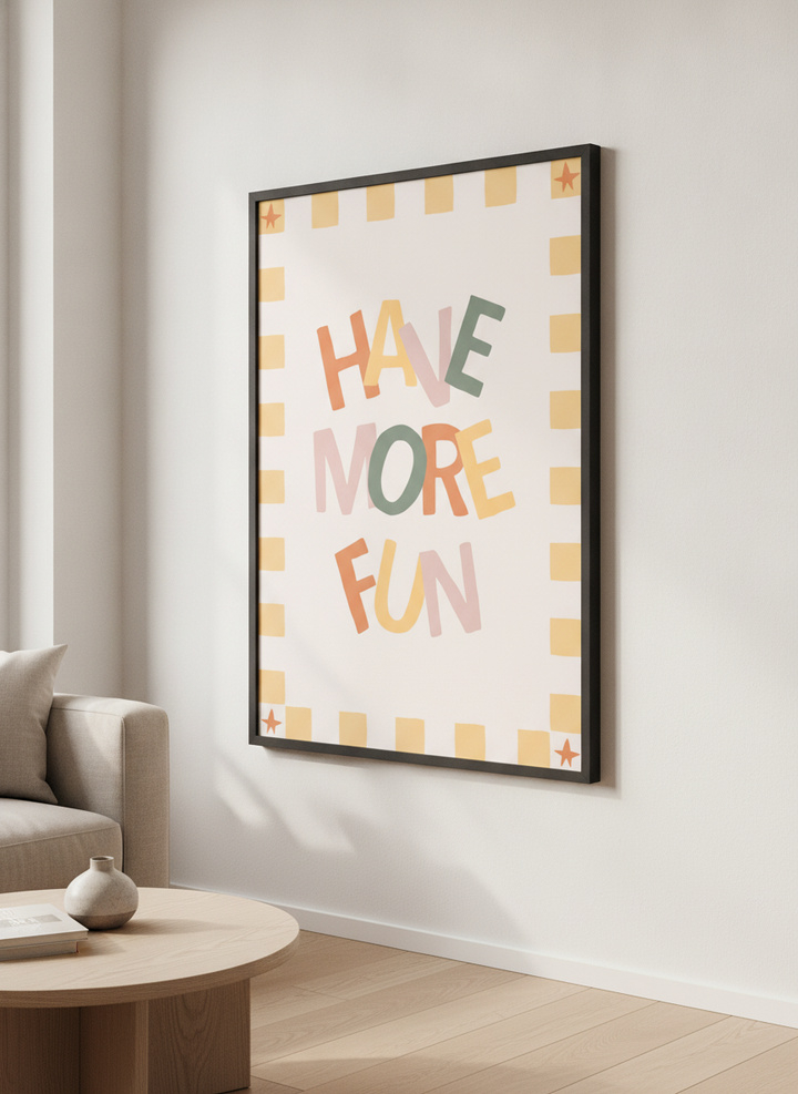 Modern wall art styled above a sofa in a neutral living room