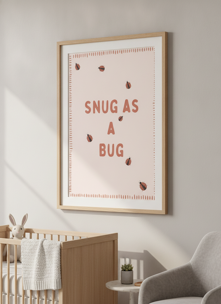 Soft neutral wall art styled in a serene nursery with pastel tones