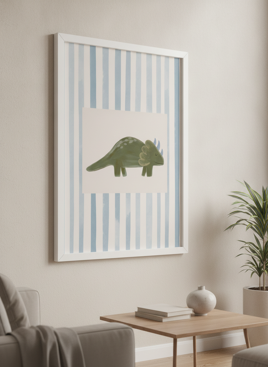 Modern wall art styled above a sofa in a neutral living room