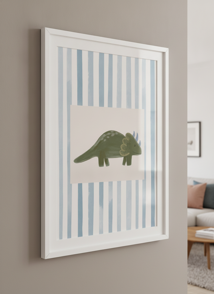 Modern wall art styled above a sofa in a neutral living room