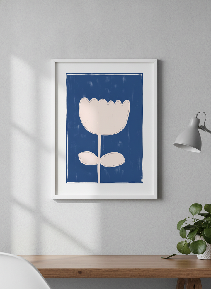 Contemporary wall art featured in a bright modern office workspace
