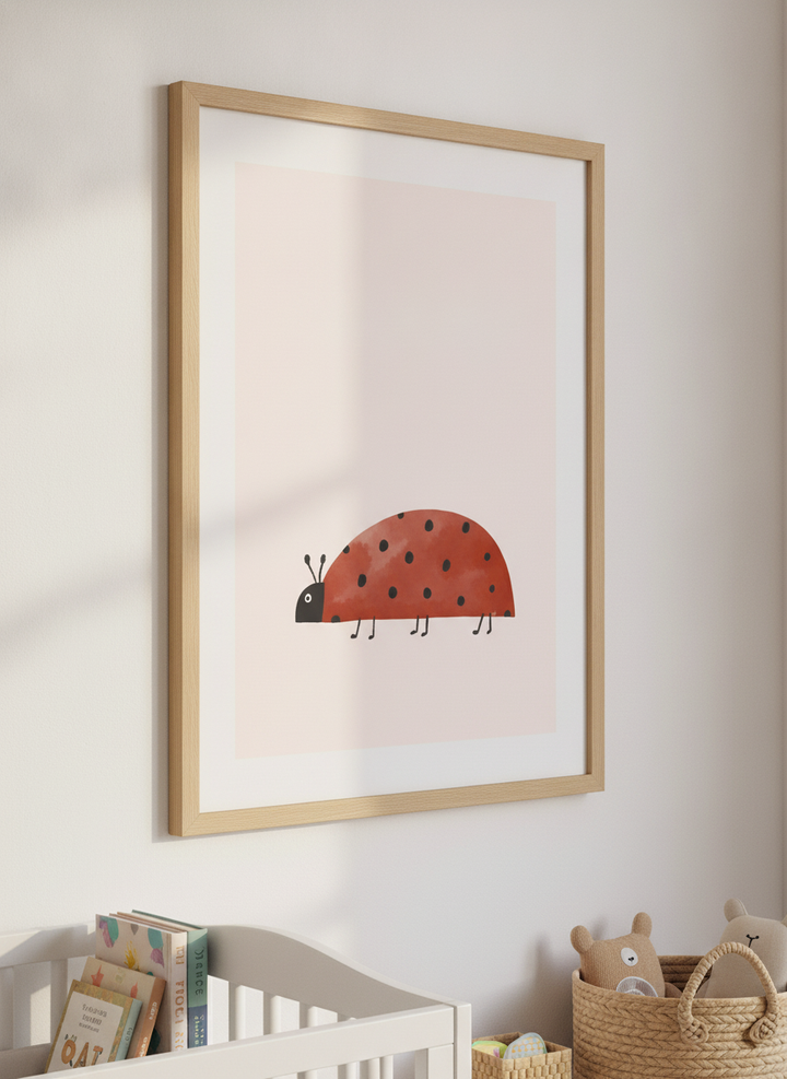 Soft neutral wall art styled in a serene nursery with pastel tones