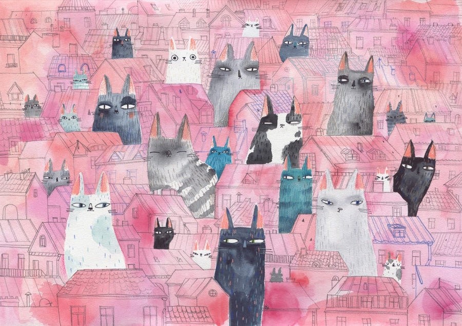 Cats City Pink By Luka Va