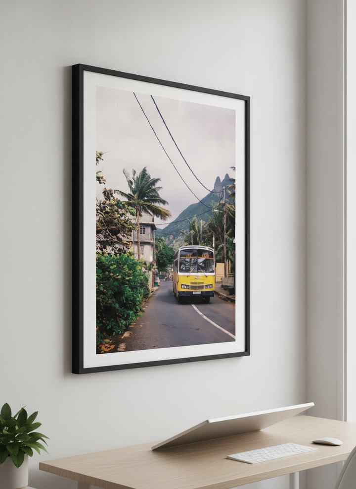 Contemporary wall art featured in a bright modern office workspace