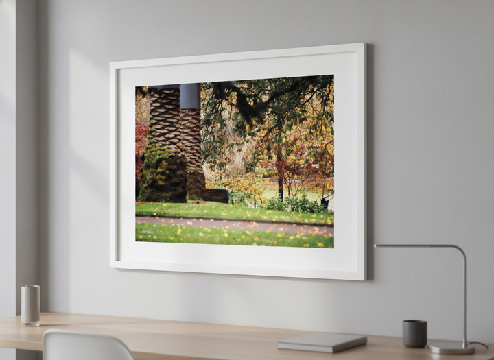 Contemporary wall art featured in a bright modern office workspace