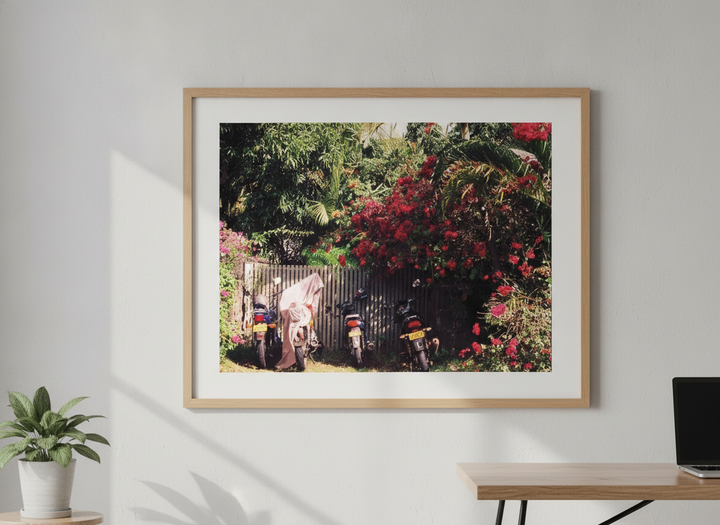 Contemporary wall art featured in a bright modern office workspace