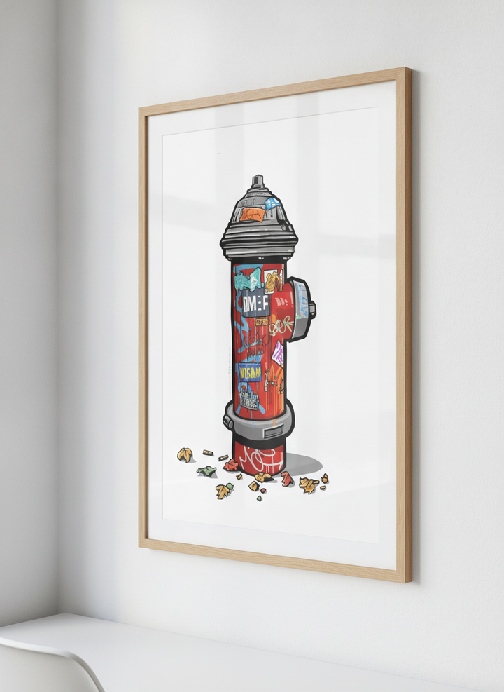 Contemporary wall art featured in a bright modern office workspace