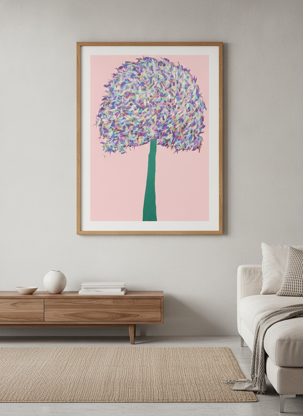 Colour Tree Pink By Helen Joynson | Art & Canvas Print