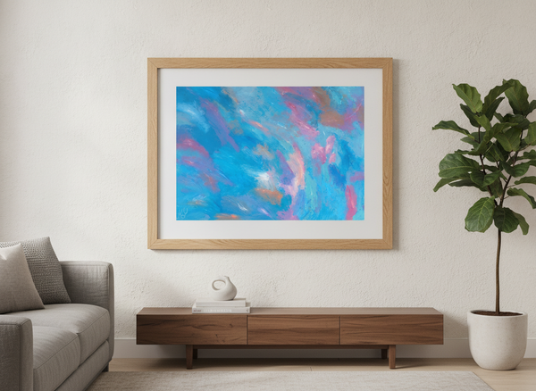 Colour Having A Party With Blue By Helen Joynson | Art & Canvas Print