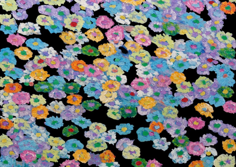 Blooms In Harmony Black By Helen Joynson | Art & Canvas Print