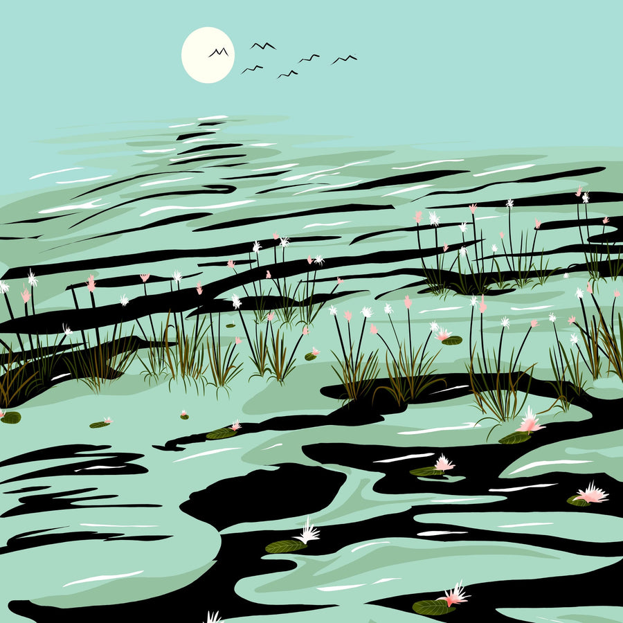Dreamy Lake By 83 Oranges | Canvas Square Print