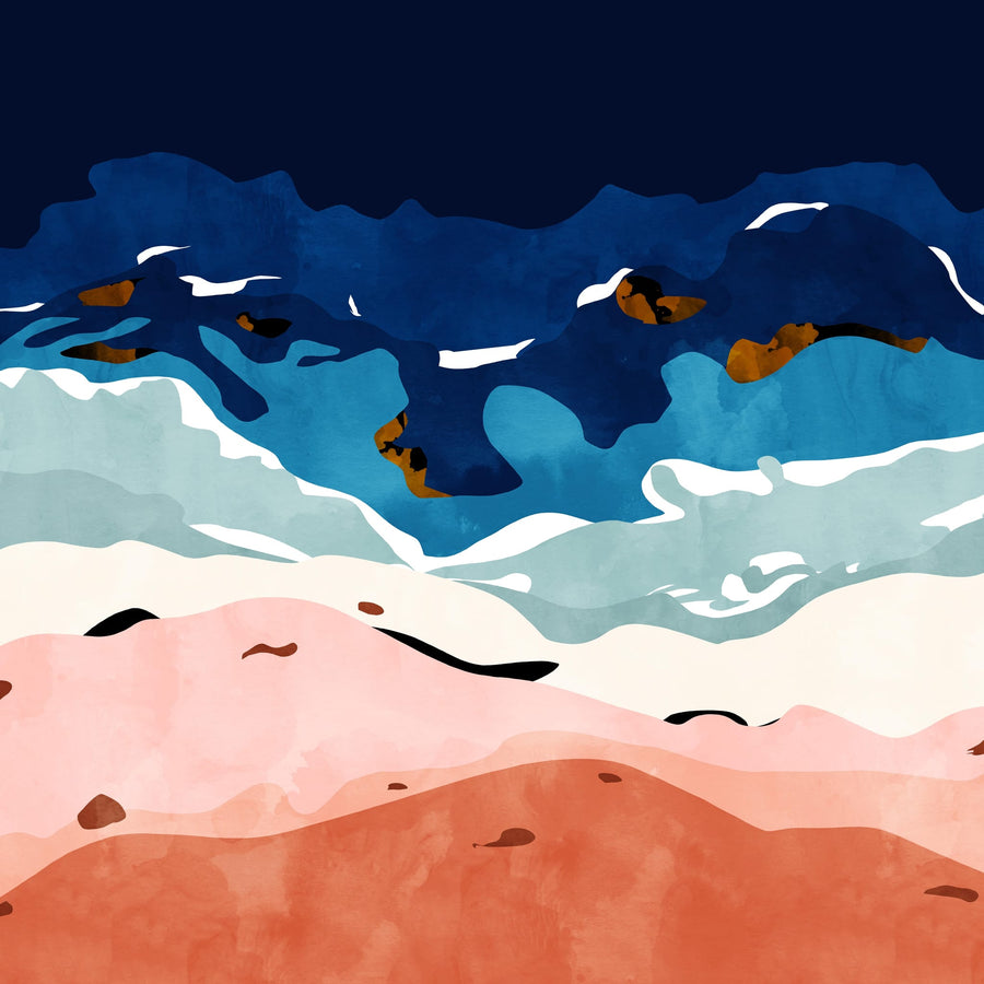 Ocean Heart By 83 Oranges | Canvas Square Print