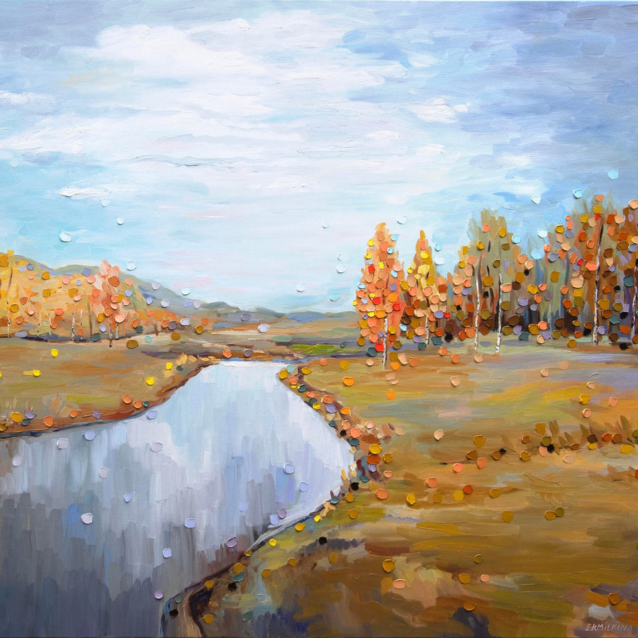Autumn By Ekaterina Ermilkina | Canvas Square Print