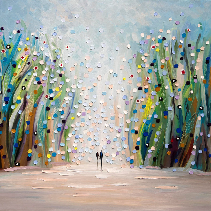 Park Stroll By Ekaterina Ermilkina | Canvas Square Print