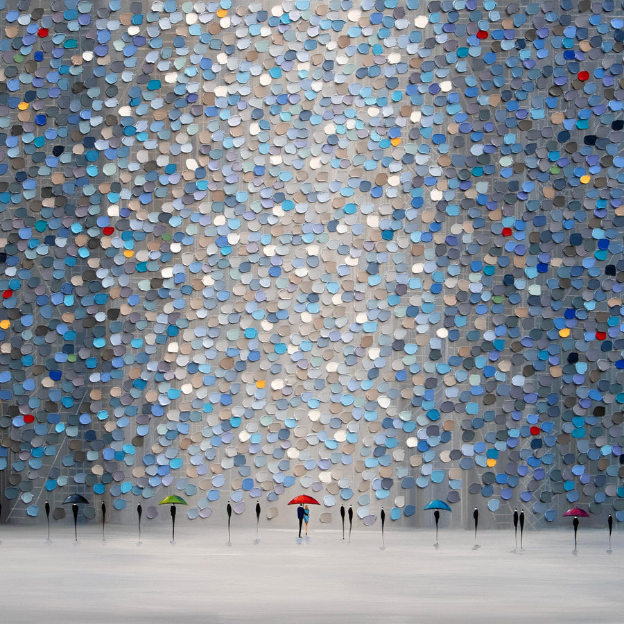 Rainfall Dance By Ekaterina Ermilkina | Canvas Square Print