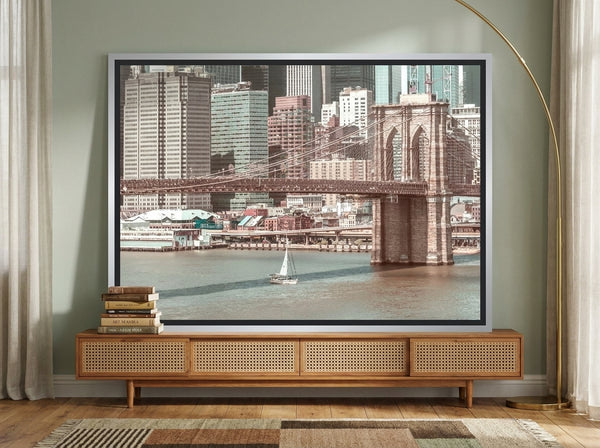 Brooklyn Bridge Sailboat View By Melanie Viola | Art & Canvas Print