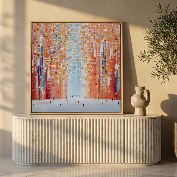 Sunset Motion By Ekaterina Ermilkina | Canvas Square Print
