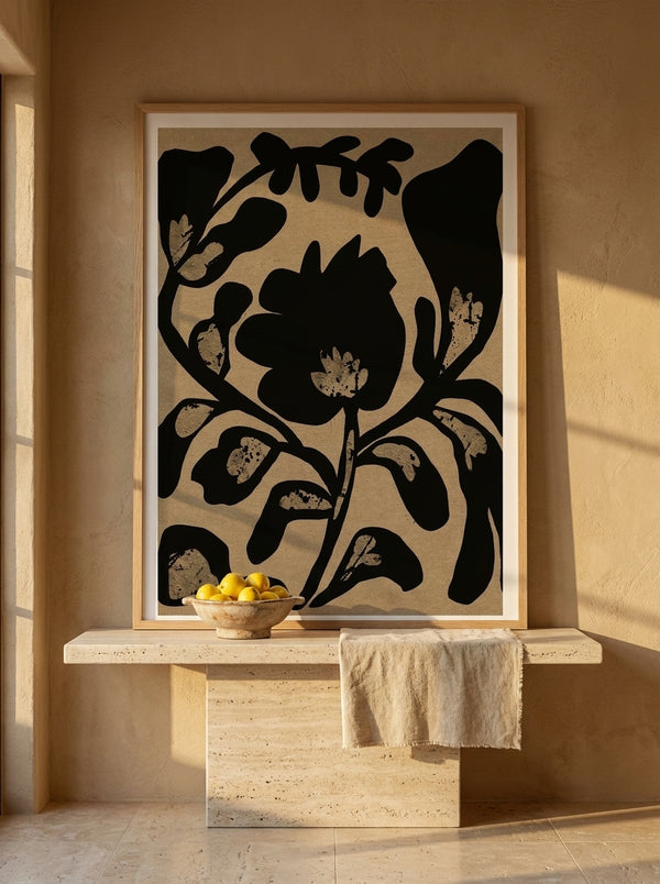 Black Botanical Silhouette By Josie George | Art & Canvas Print