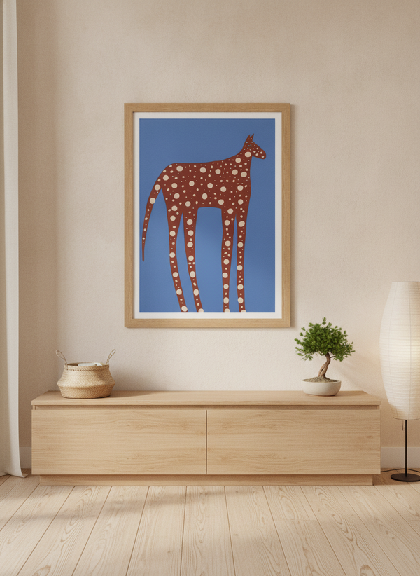 Spotted Long Legged Horse By The Art Concept | Art & Canvas Print