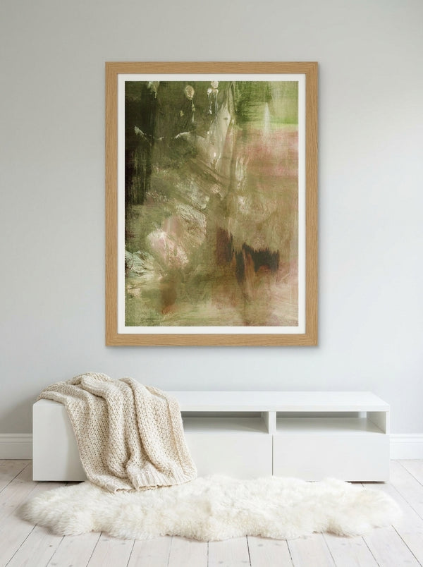 Green Brown Abstract Strokes By Dan Hobday | Art & Canvas Print
