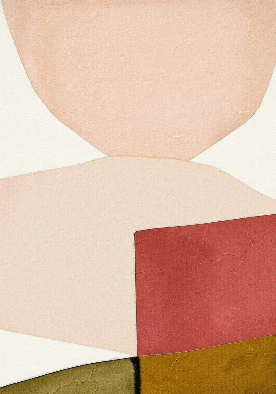 Blush Desert Abstract By Alma | Art & Canvas Print