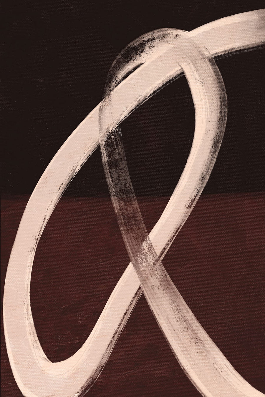 Abstract Looping White Lines By Treechild | Art & Canvas Print