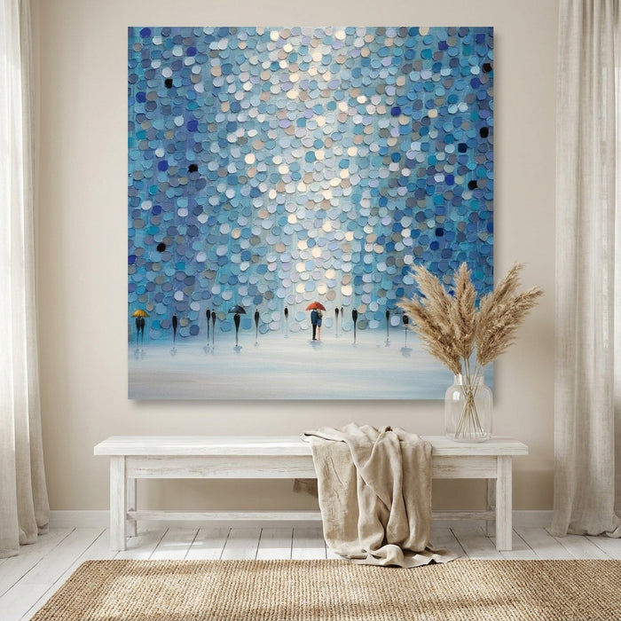 Umbrellas' Waltz By Ekaterina Ermilkina | Canvas Square Print