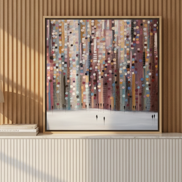 Urban Life By Ekaterina Ermilkina | Canvas Square Print