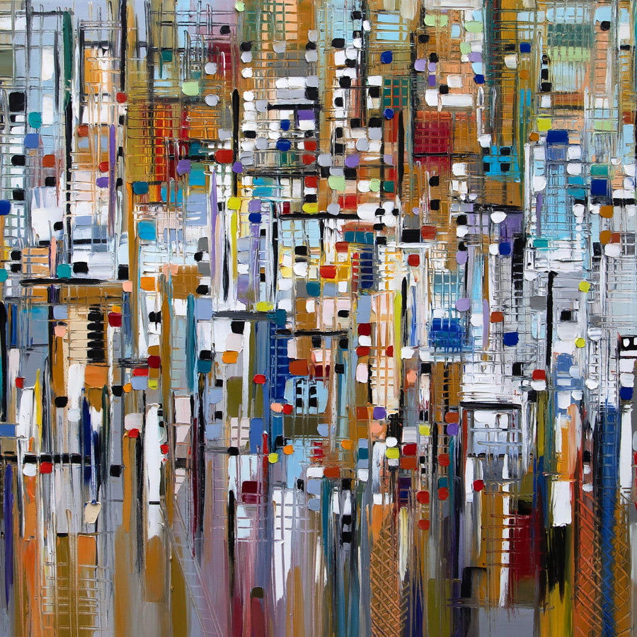 Vivid Life By Ekaterina Ermilkina | Canvas Square Print