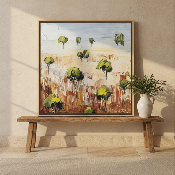 Colourful Land 3 By Angela Hawkey | Canvas Square Print