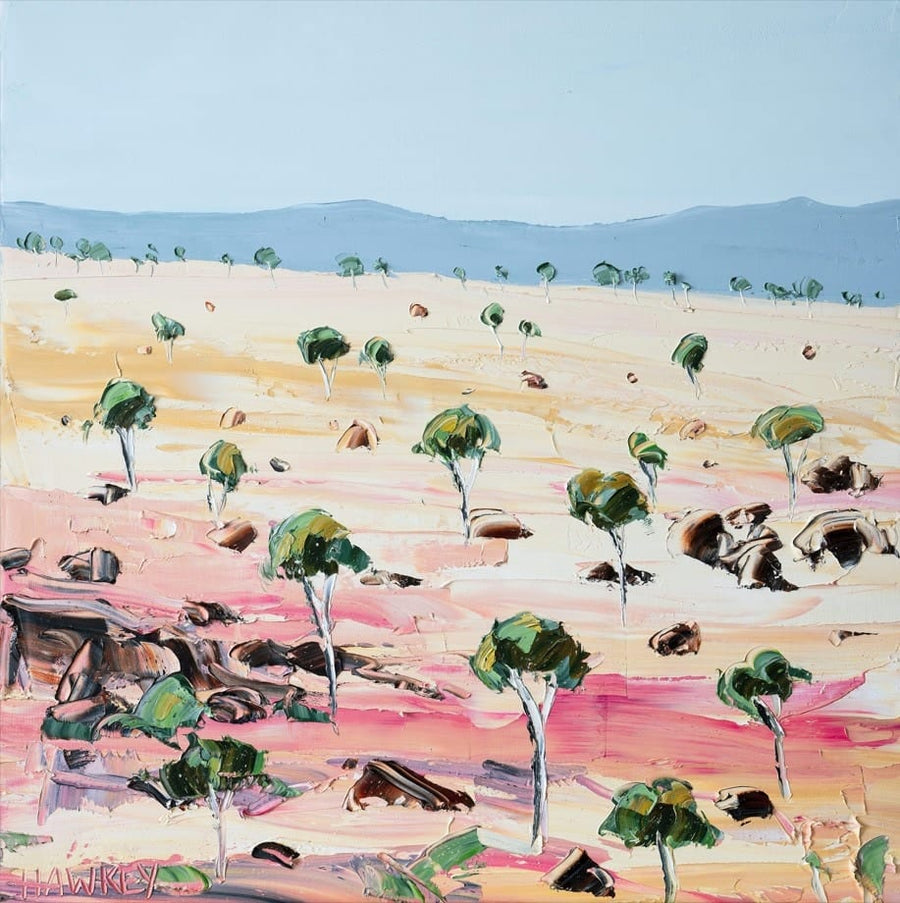 Coloured Land 2 By Angela Hawkey | Canvas Square Print