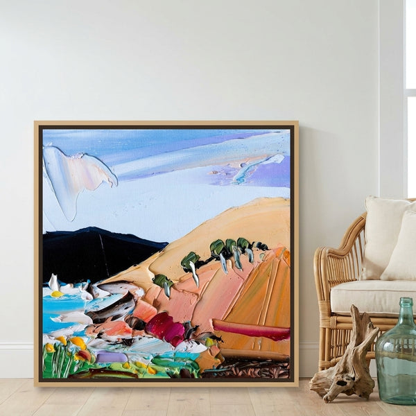 Colourful World By Angela Hawkey | Canvas Square Print