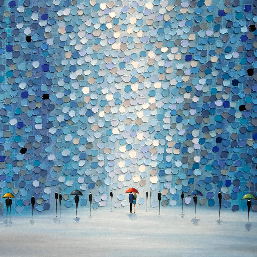 Umbrellas' Waltz By Ekaterina Ermilkina | Canvas Square Print