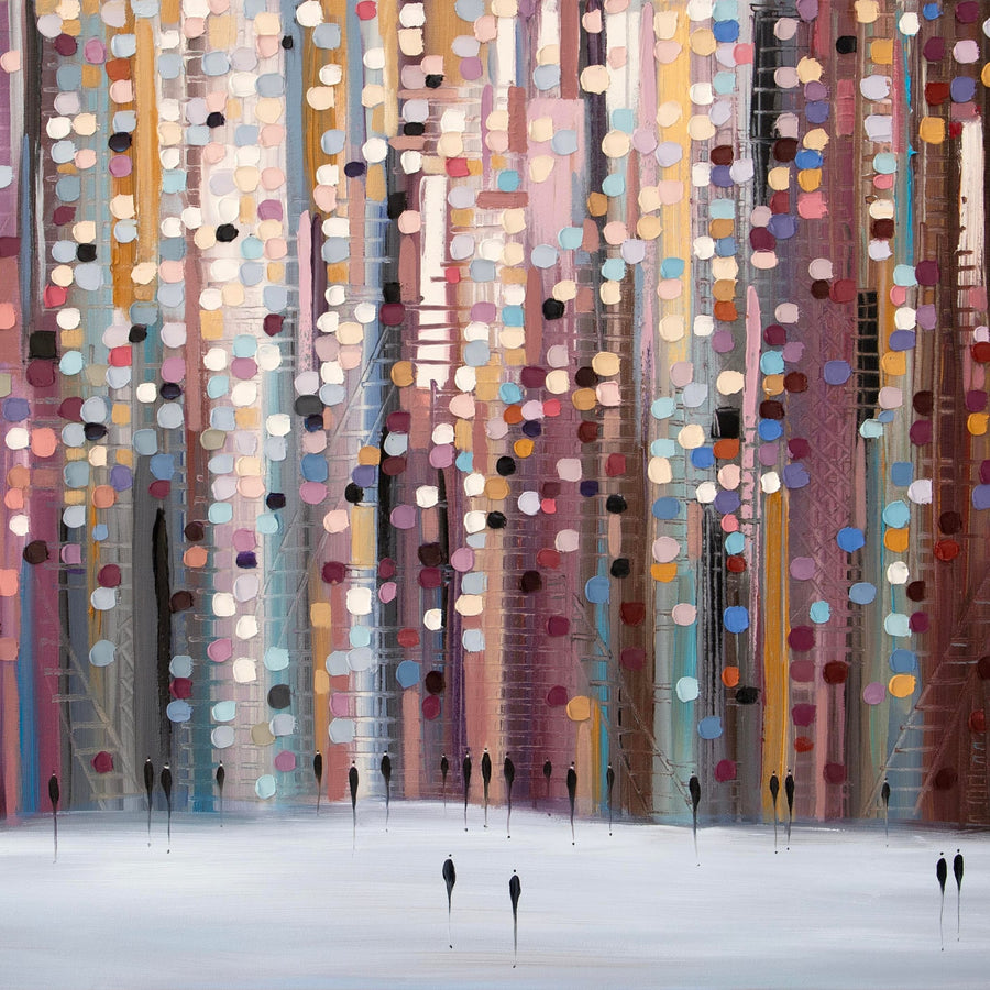 Urban Life By Ekaterina Ermilkina | Canvas Square Print