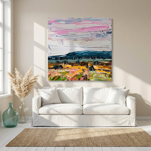 Denim Hills By Angela Hawkey | Canvas Square Print