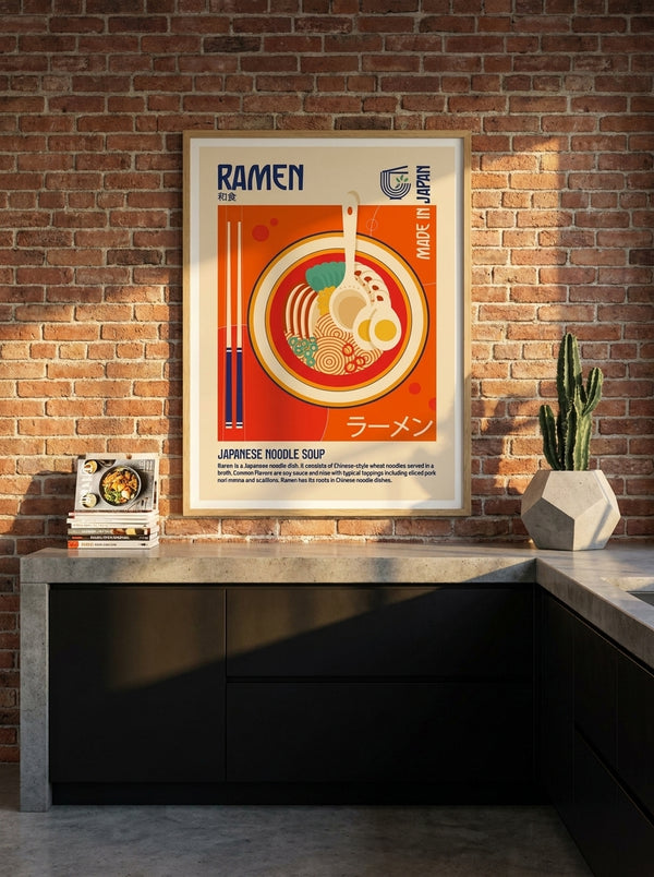 Classic Japanese Ramen By Retrodrome | Art & Canvas Print