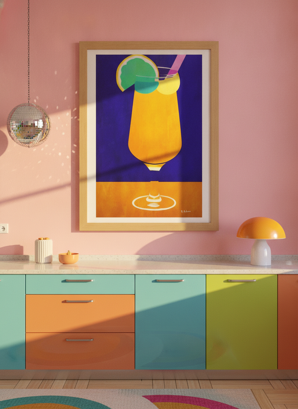 Vibrant Summer Cocktail By Bo Anderson | Art & Canvas Print