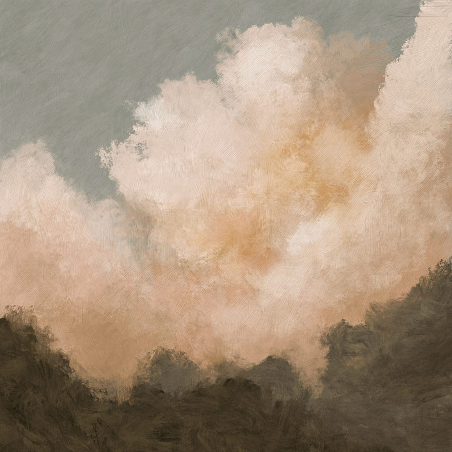 Serene Mountain Clouds By Dan Hobday | Canvas Square Print
