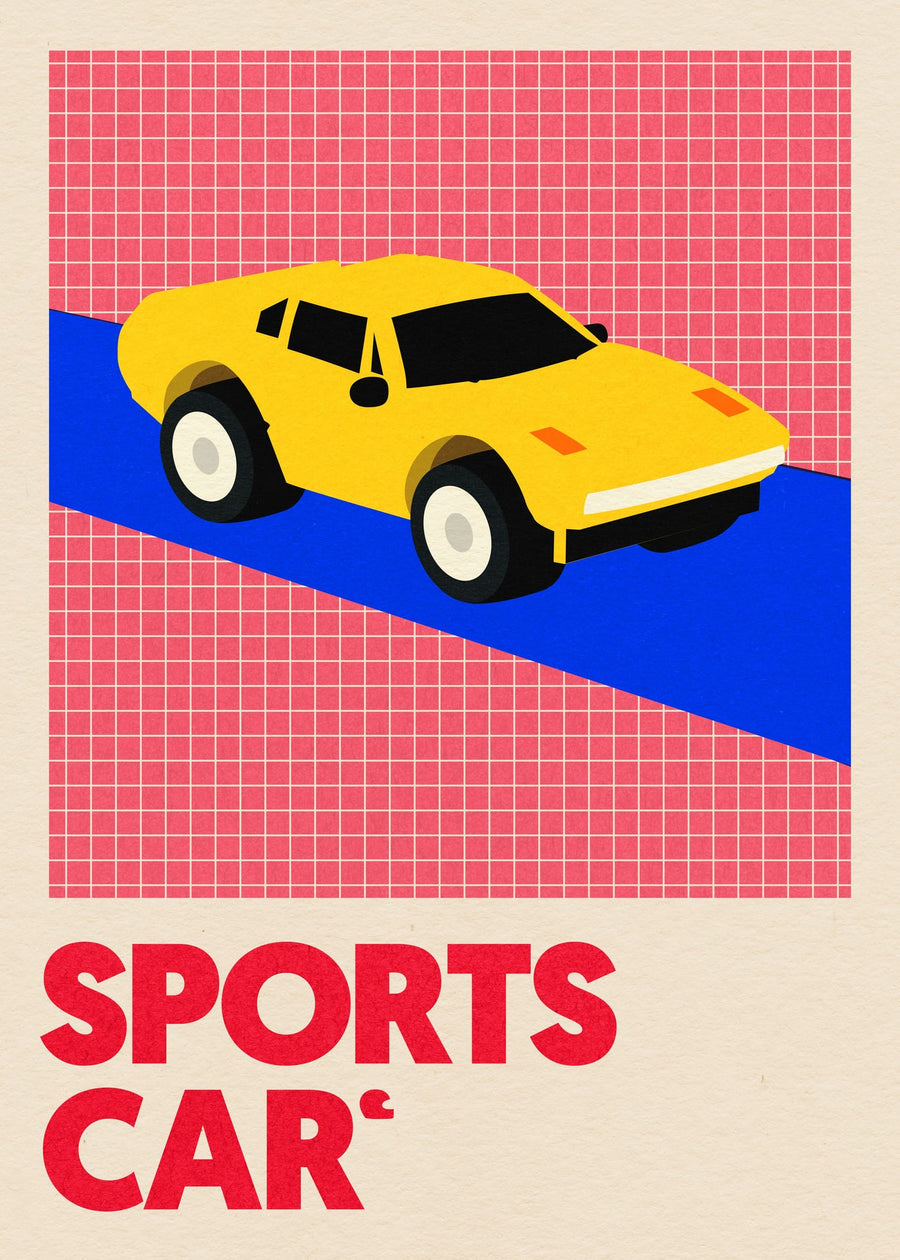 Sports Car By Rosi Feist | Art & Canvas Print