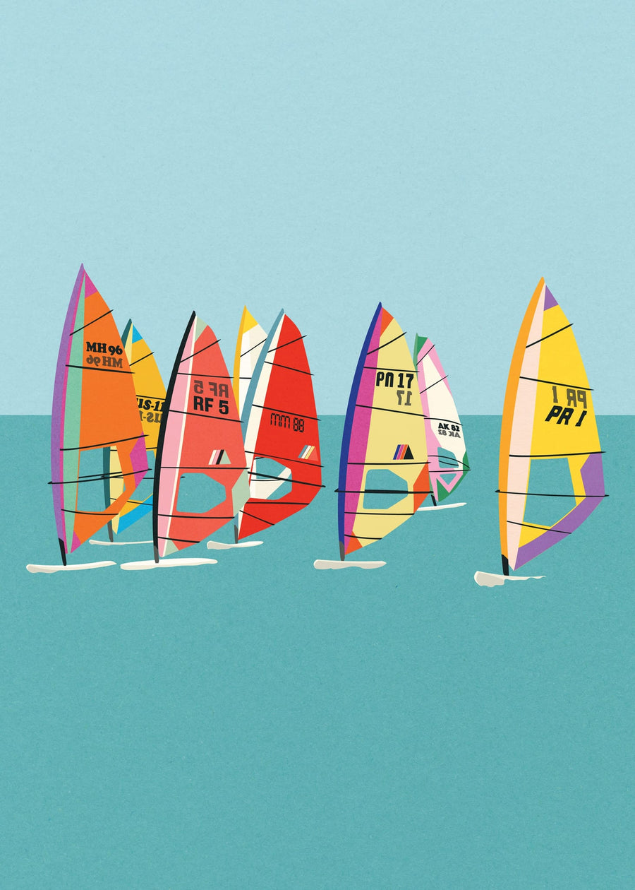 Baltic Sea Windsurfing By Rosi Feist | Art & Canvas Print