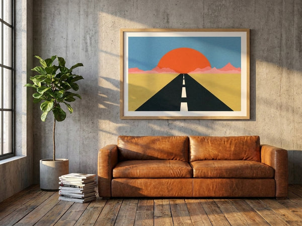 Road To Sun By Rosi Feist | Art & Canvas Print