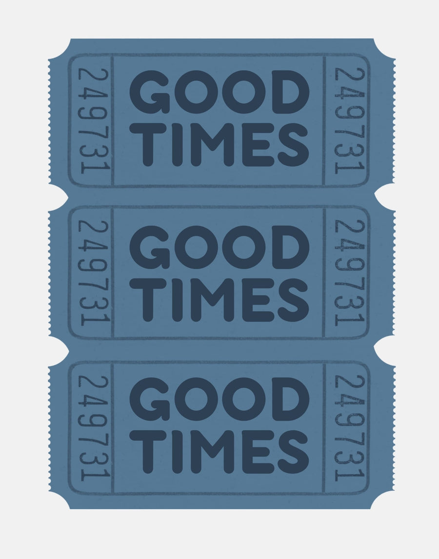 Good Times Tickets By Jolly and Dash | Art & Canvas Print