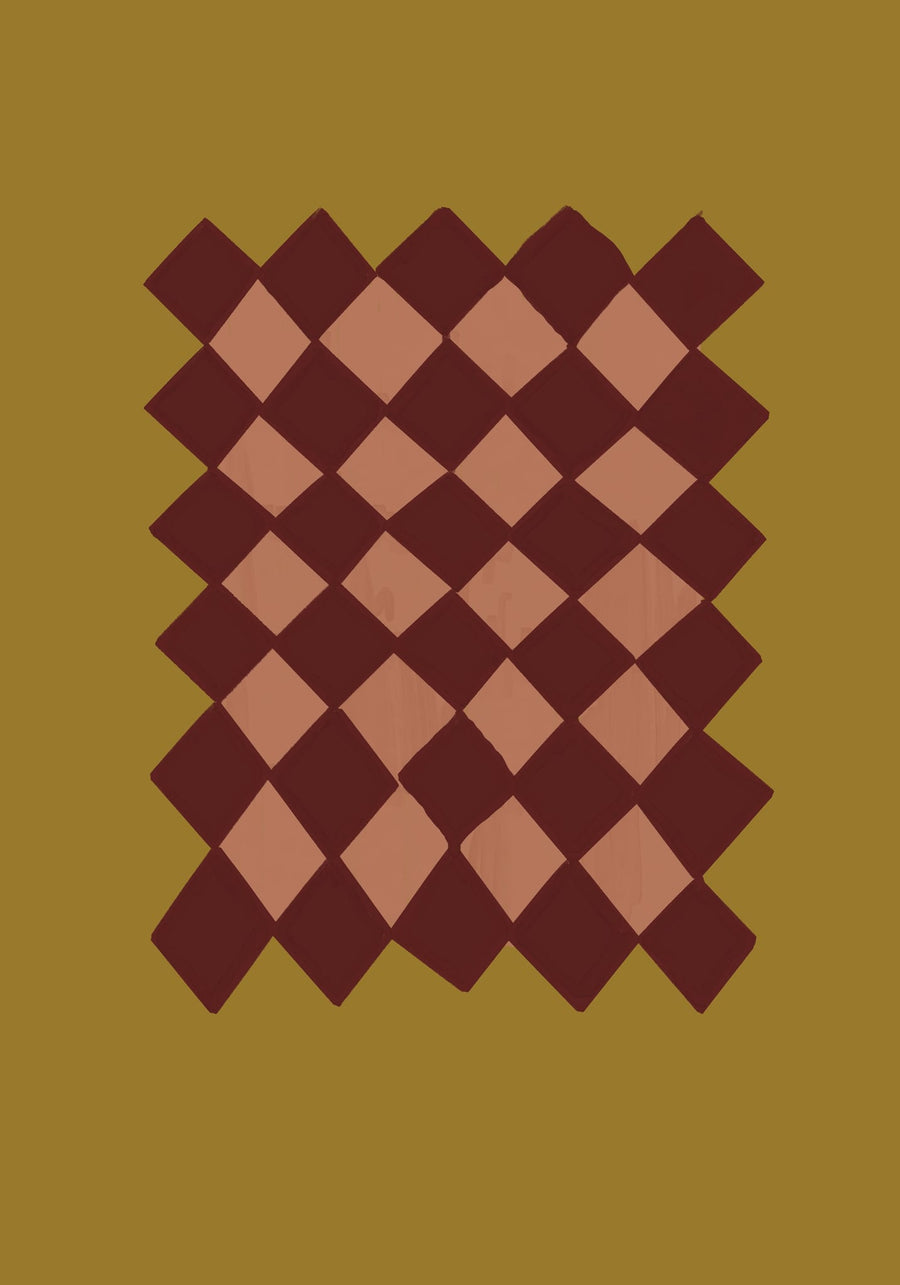 Earthy Diamond Pattern By The Art Concept | Art & Canvas Print