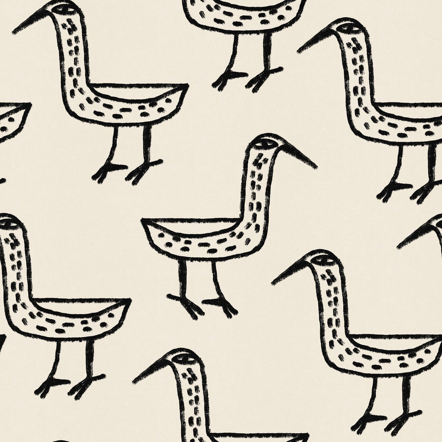 Folk Art Bird Pattern By Raipa Studio | Canvas Square Print