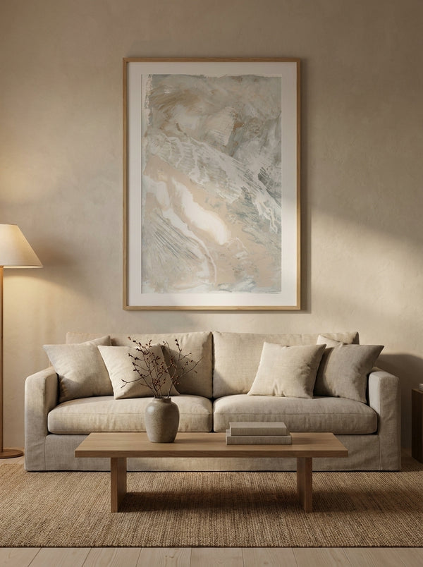 Fluid Neutral Texture By Cartissi | Art & Canvas Print