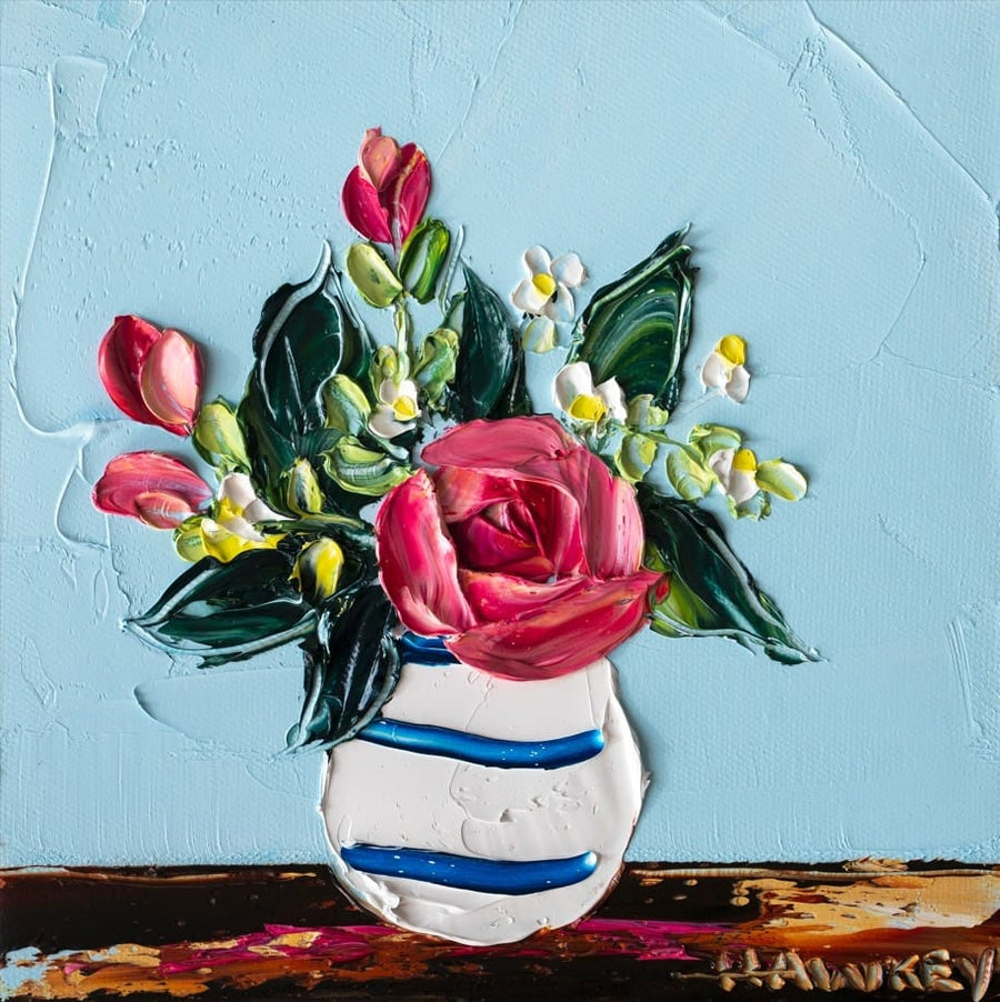 Floral Celebration By Angela Hawkey | Canvas Square Print