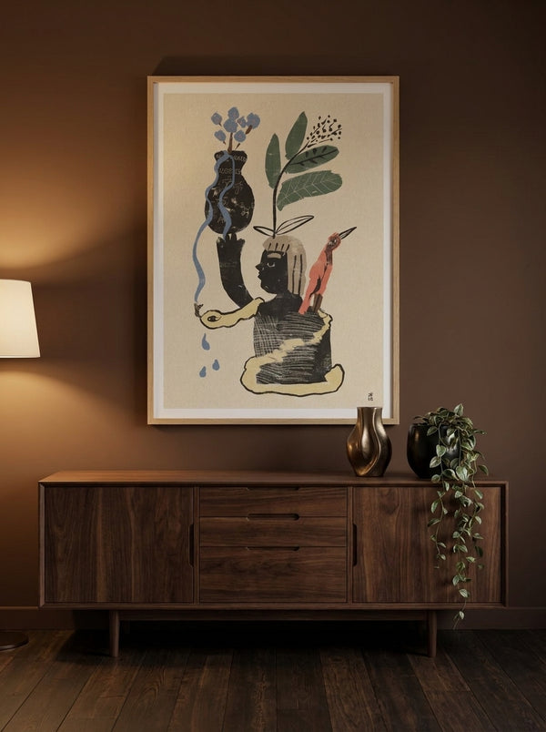 Botanical Spirit Figure By Raipa Studio | Art & Canvas Print