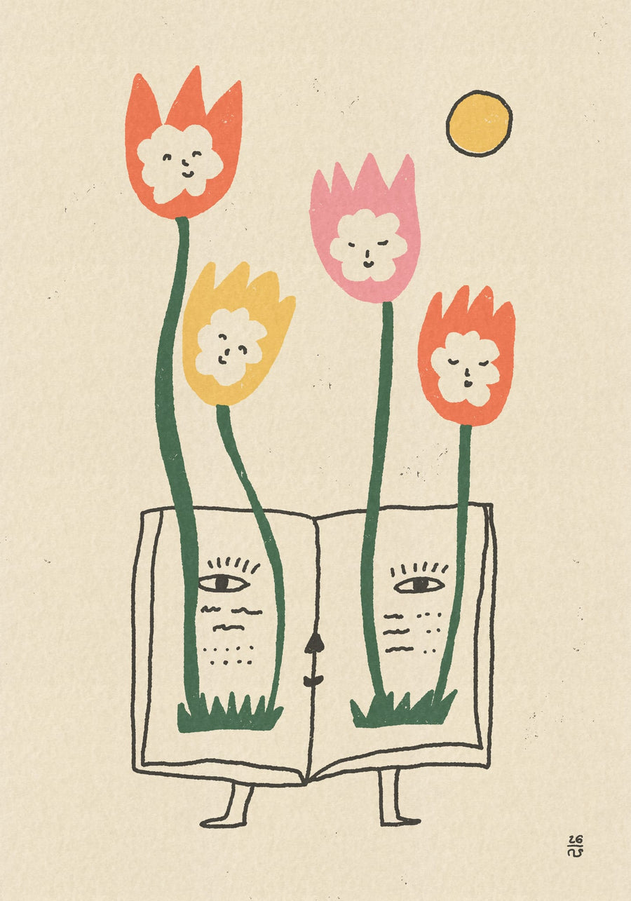 Growing Book Flowers By Raipa Studio | Art & Canvas Print
