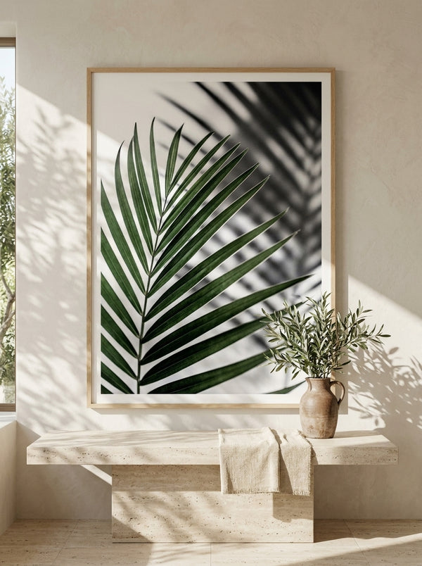 Vibrant Green Palm Leaf By Mareike Böhmer | Art & Canvas Print