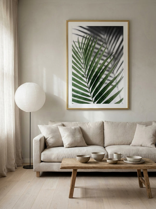 Vibrant Green Palm Leaf By Mareike Böhmer | Art & Canvas Print